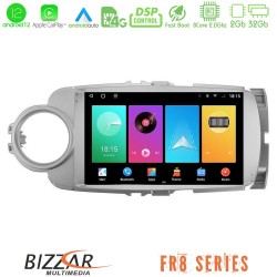 Bizzar FR8 Series Toyota Yaris 8core Android13 2+32GB Navigation Multimedia Tablet 9