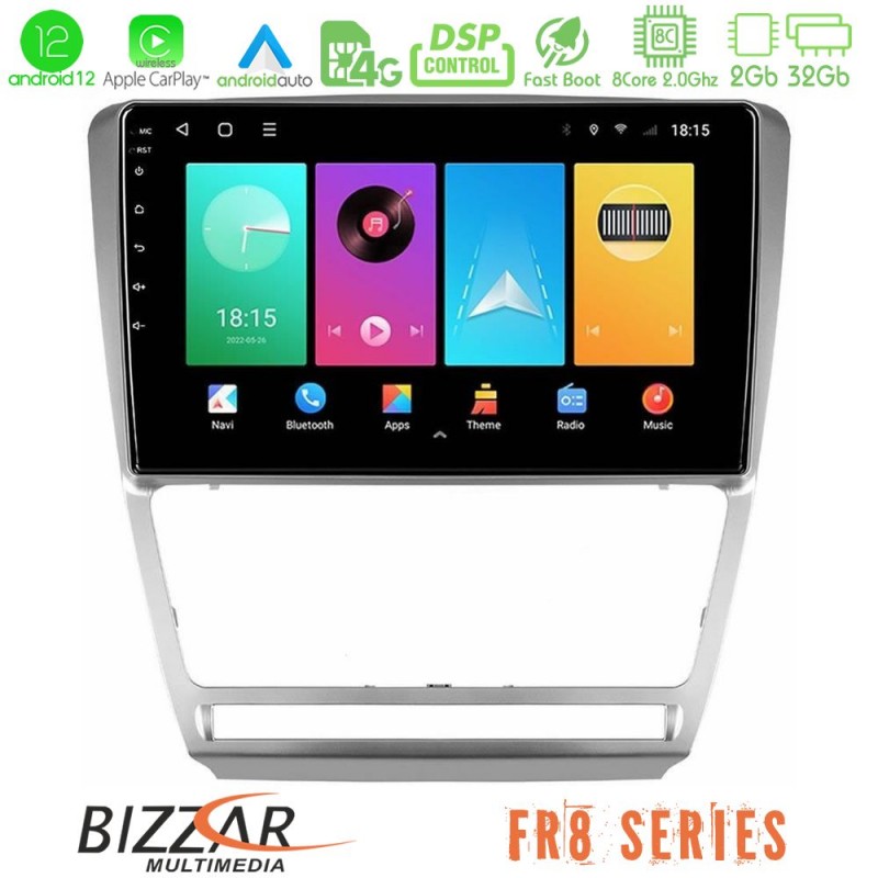 Bizzar FR8 Series Skoda Octavia 5 8core Android13 2+32GB Navigation Multimedia Tablet 10