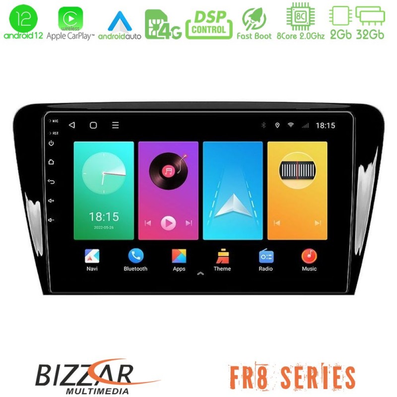 Bizzar FR8 Series Skoda Octavia 7 8core Android13 2+32GB Navigation Multimedia Tablet 10