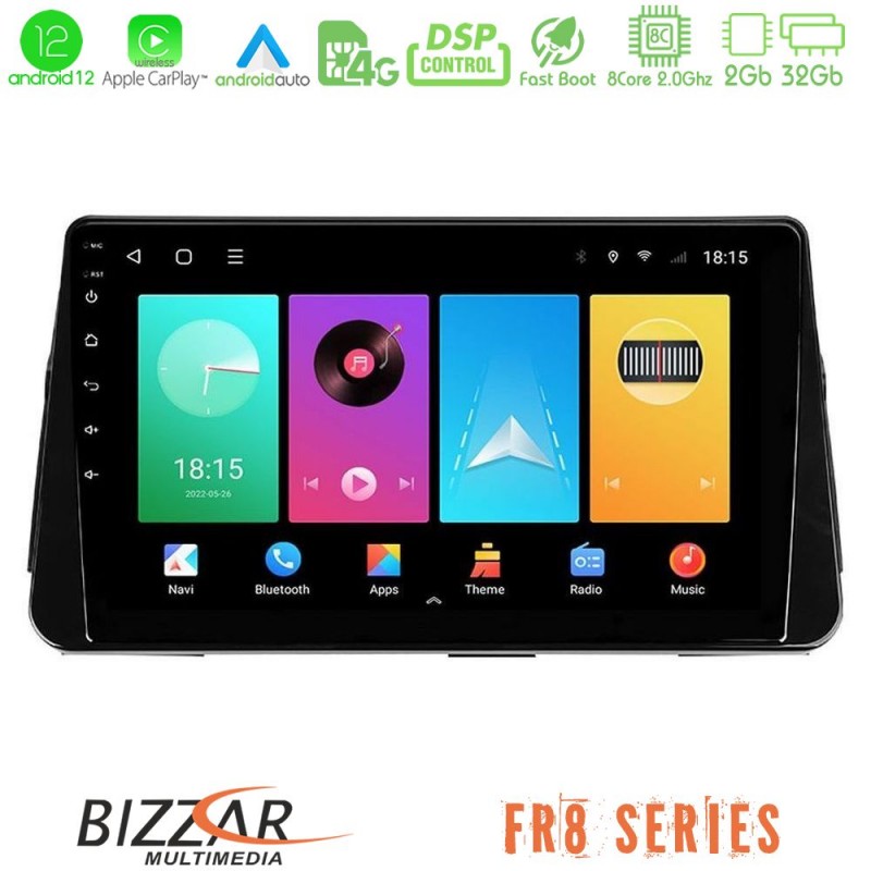 Bizzar FR8 Series Nissan Micra K14 8core Android13 2+32GB Navigation Multimedia Tablet 10