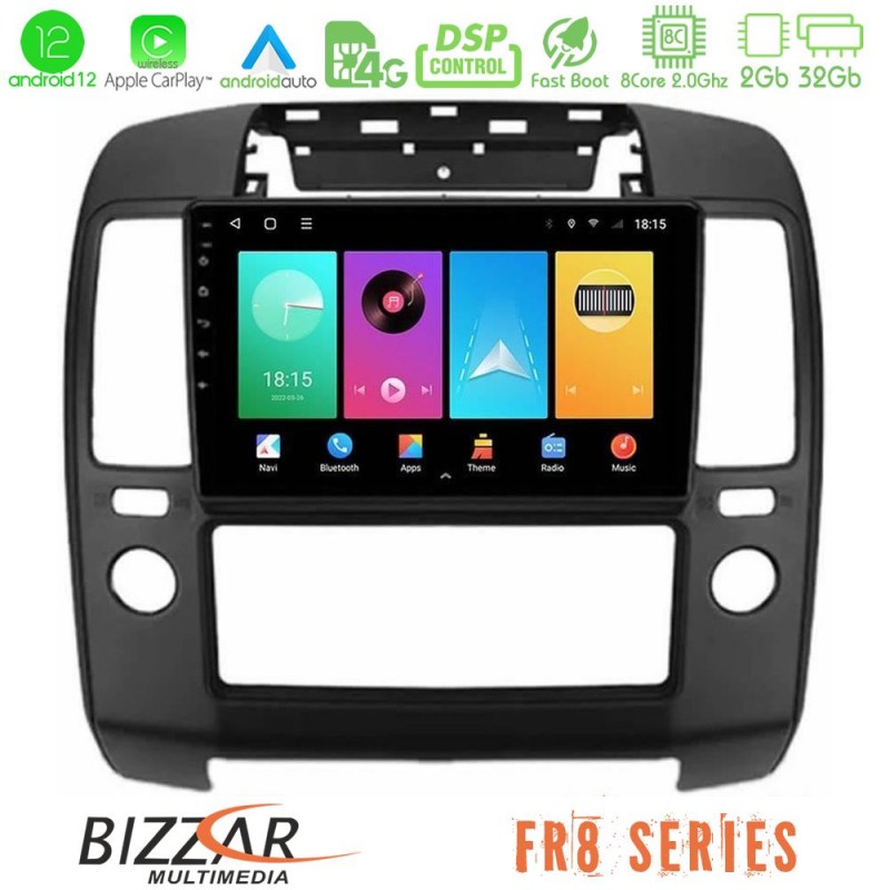 Bizzar FR8 Series Nissan Navara 8core Android13 2+32GB Navigation Multimedia Tablet 9