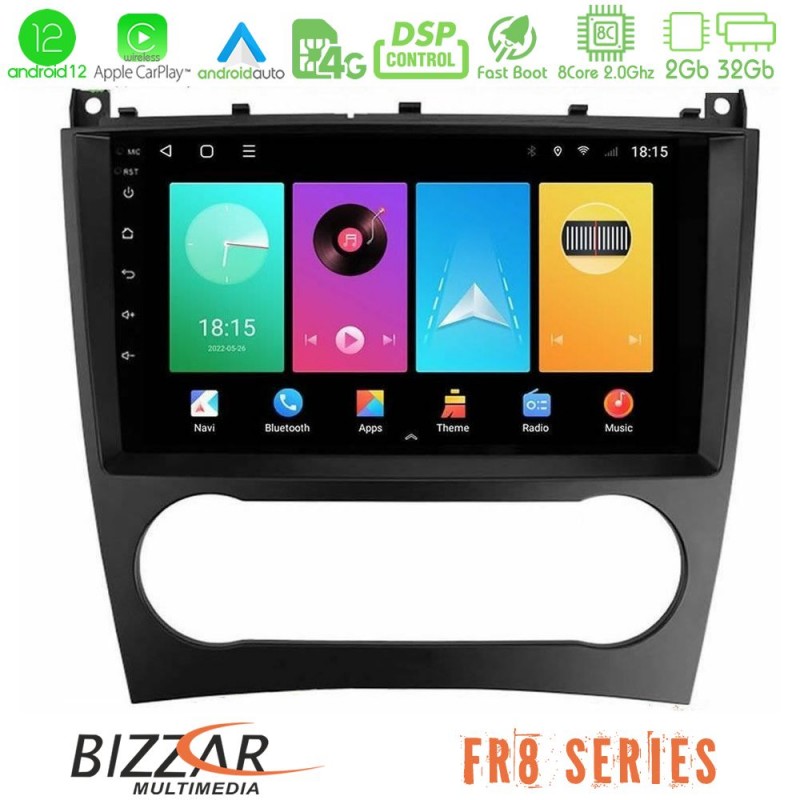 Bizzar FR8 Series Mercedes W203 Facelift 8core Android13 2+32GB Navigation Multimedia Tablet 9