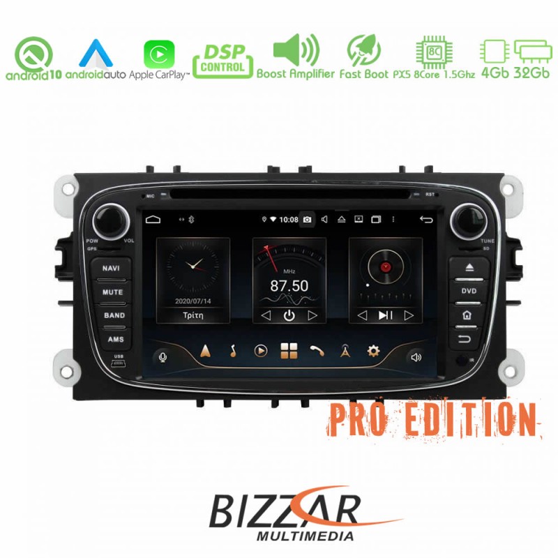 Bizzar Pro Edition Ford 2007-&gt; Android 10 8core Navigation Multimedia (Μαύρο Χρώμα)