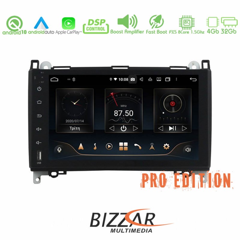 Bizzar Pro Edition Mercedes Vito 2015-2021 Android 10 8core Navigation Multimedia