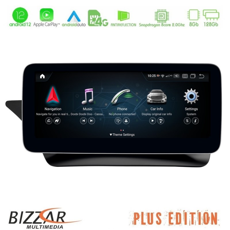 Bizzar Plus Edition Mercedes E Class Coupe (W207) NTG4.0 Android13 (8+128GB) Navigation Multimedia 10,25″ Anti-reflection