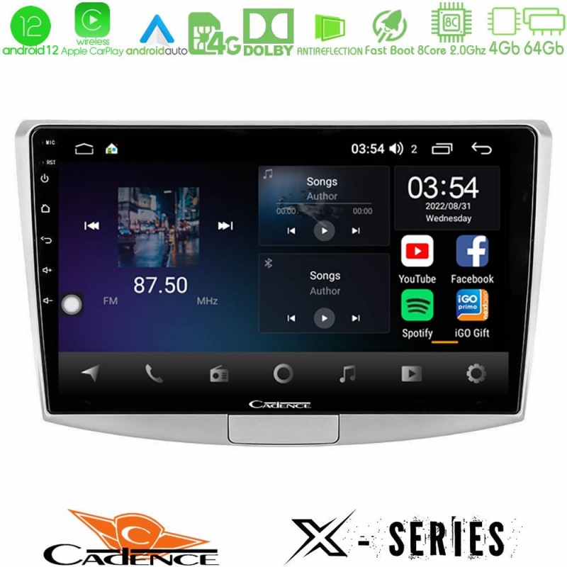 Cadence X Series VW Passat 8core Android12 4+64GB Navigation Multimedia Tablet 10