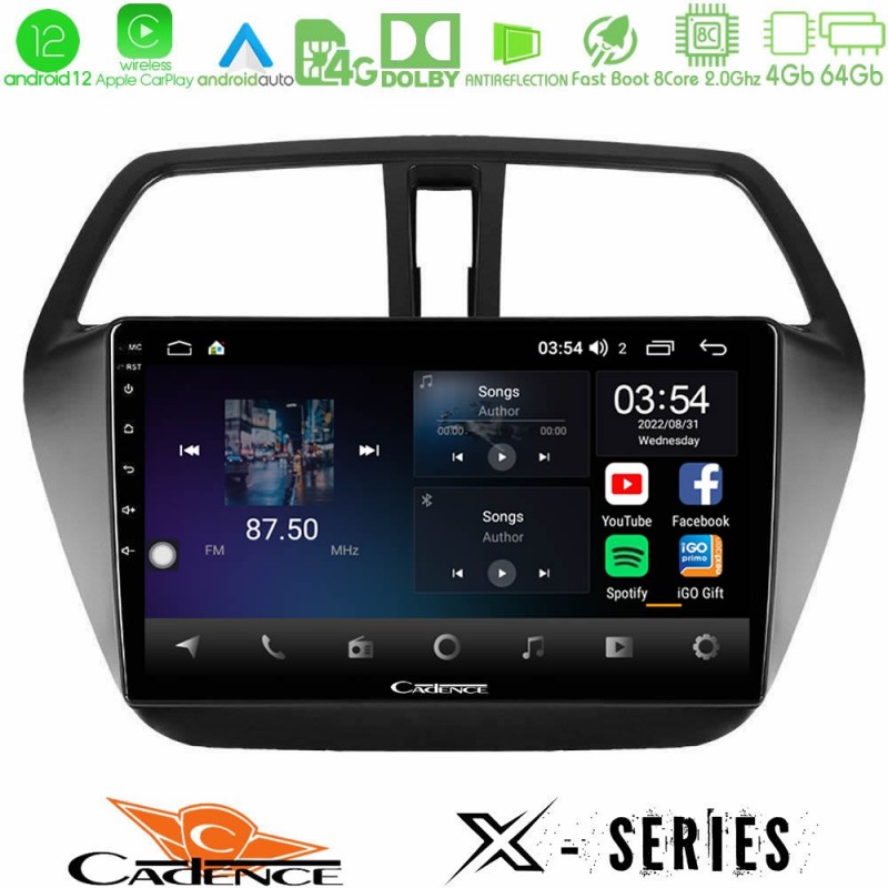 Cadence X Series Suzuki SX4 S-Cross 8core Android12 4+64GB Navigation Multimedia Tablet 9