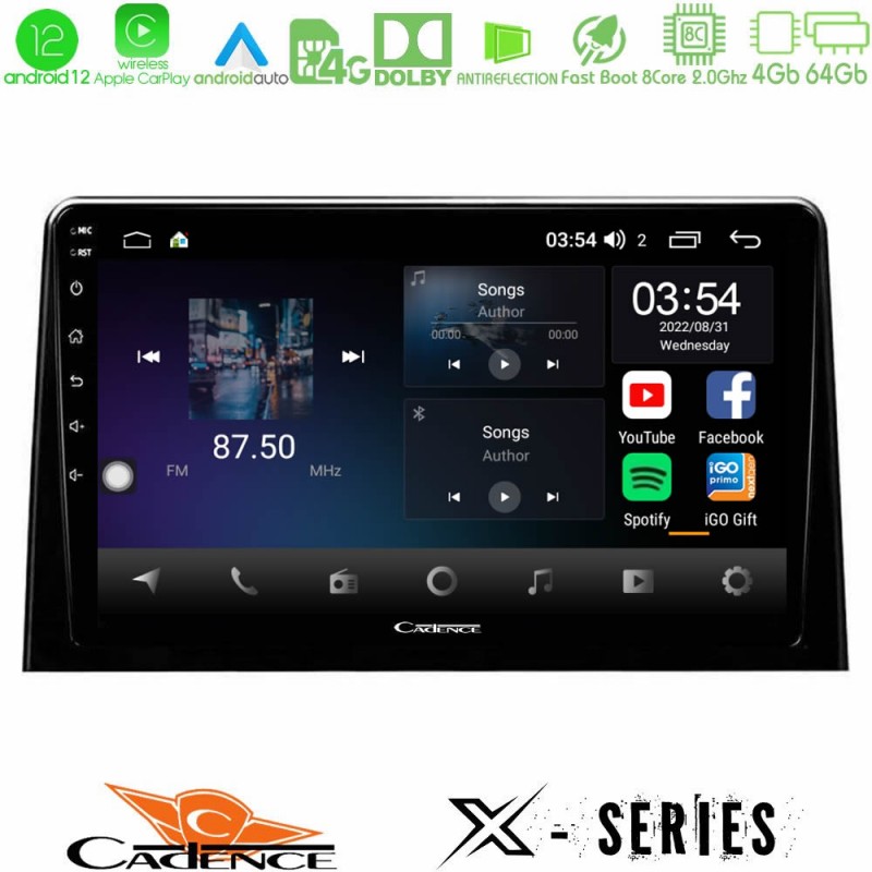 Cadence X Series Peugeot Partner / Citroën Berlingo 2020-&gt; 8Core Android12 4+64GB Navigation Multimedia Tablet 10