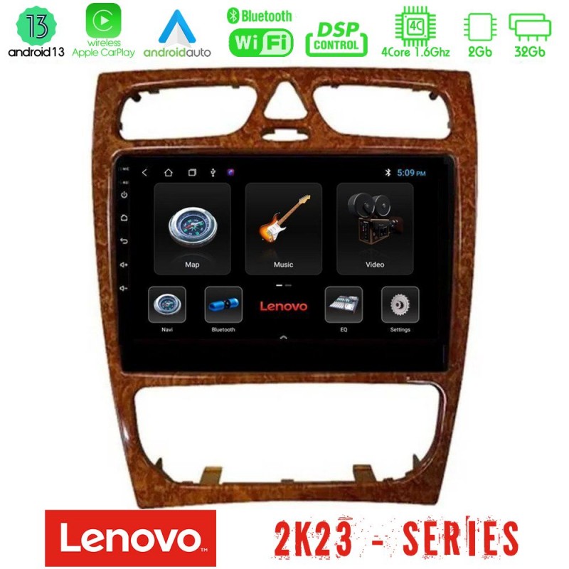 Lenovo Car Pad Mercedes C Class (W203) 4Core Android 13 2+32GB Navigation Multimedia 9