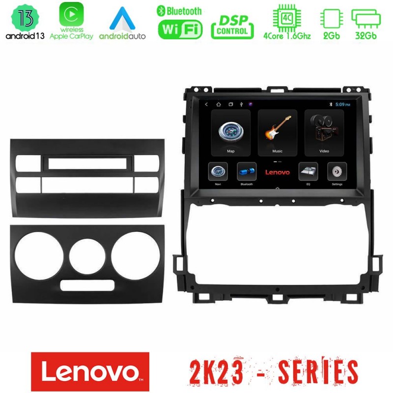 Lenovo Car Pad Toyota Land Cruiser J120 2002-2009 4Core Android 13 2+32GB Navigation Multimedia Tablet 9