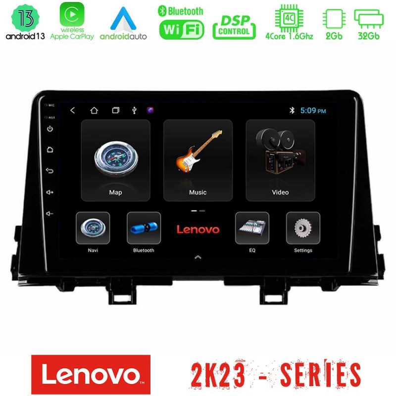 Lenovo Car Pad Kia Picanto 2017-2021 4Core Android 13 2+32GB Navigation Multimedia Tablet 9