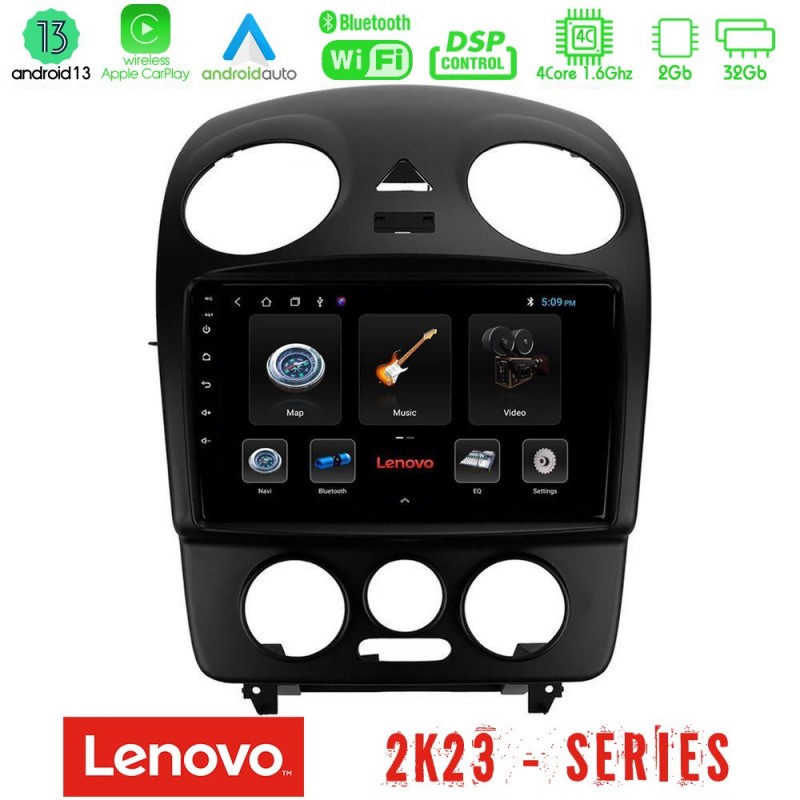 Lenovo Car Pad VW Beetle 4Core Android 13 2+32GB Navigation Multimedia Tablet 9