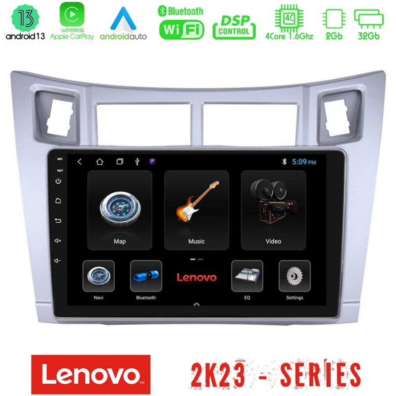 Lenovo Car Pad Toyota Yaris 4Core Android 13 2+32GB Navigation Multimedia Tablet 9