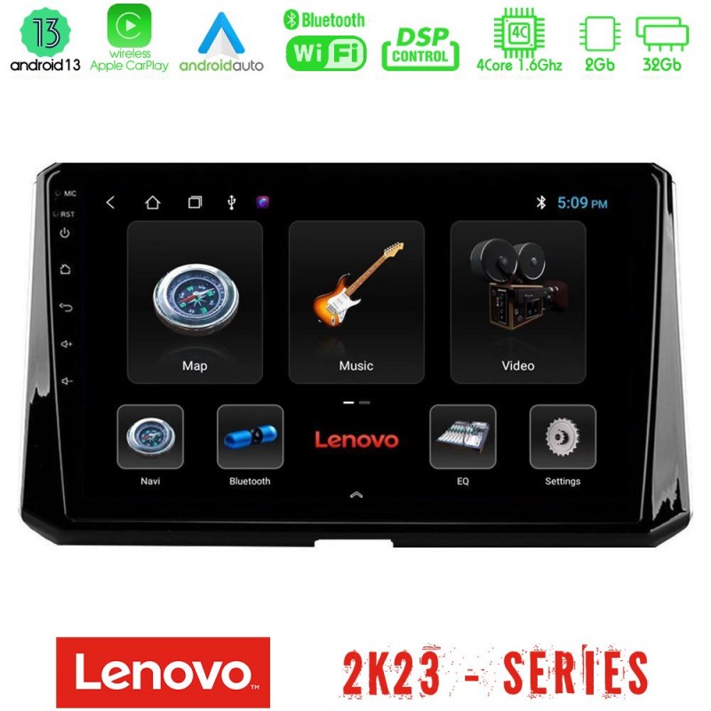 Lenovo Car Pad Toyota Corolla 2019-2022 4Core Android 13 2+32GB Navigation Multimedia Tablet 10