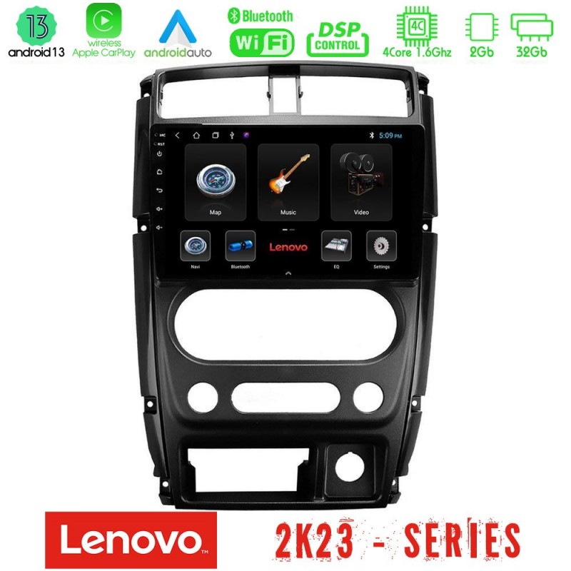 Lenovo Car Pad Suzuki Jimny 2007-2017 4Core Android 13 2+32GB Navigation Multimedia Tablet 9