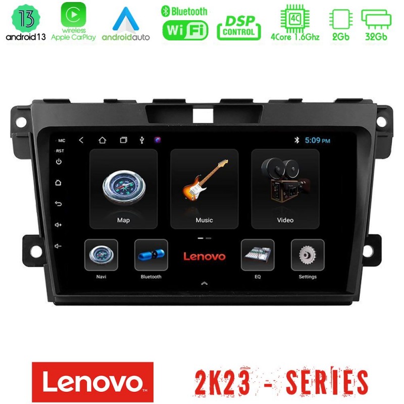 Lenovo Car Pad Mazda CX-7 2007-2011 4Core Android 13 2+32GB Navigation Multimedia Tablet 9