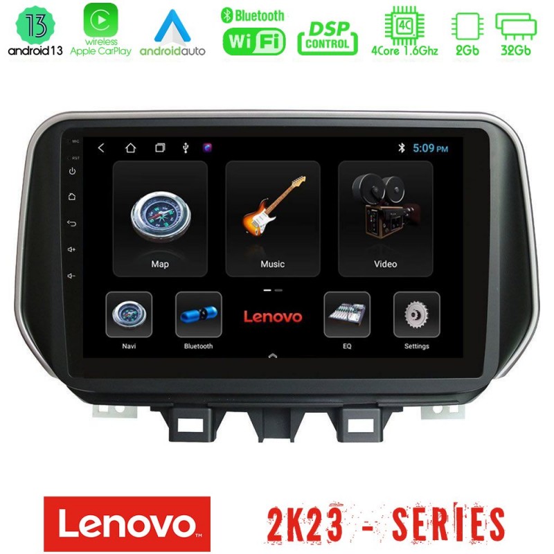 Lenovo Car Pad Hyundai ix35 4Core Android 13 2+32GB Navigation Multimedia Tablet 10