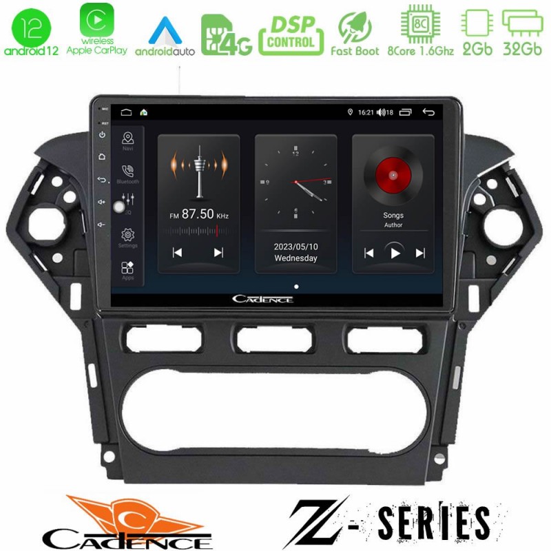 Cadence Z Series Ford Mondeo 2011-2014 8core Android12 2+32GB Navigation Multimedia Tablet 9