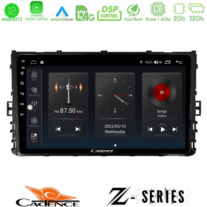 Cadence Z Series VW MQB 2017-&gt; 8core Android12 2+32GB Navigation Multimedia Tablet 9