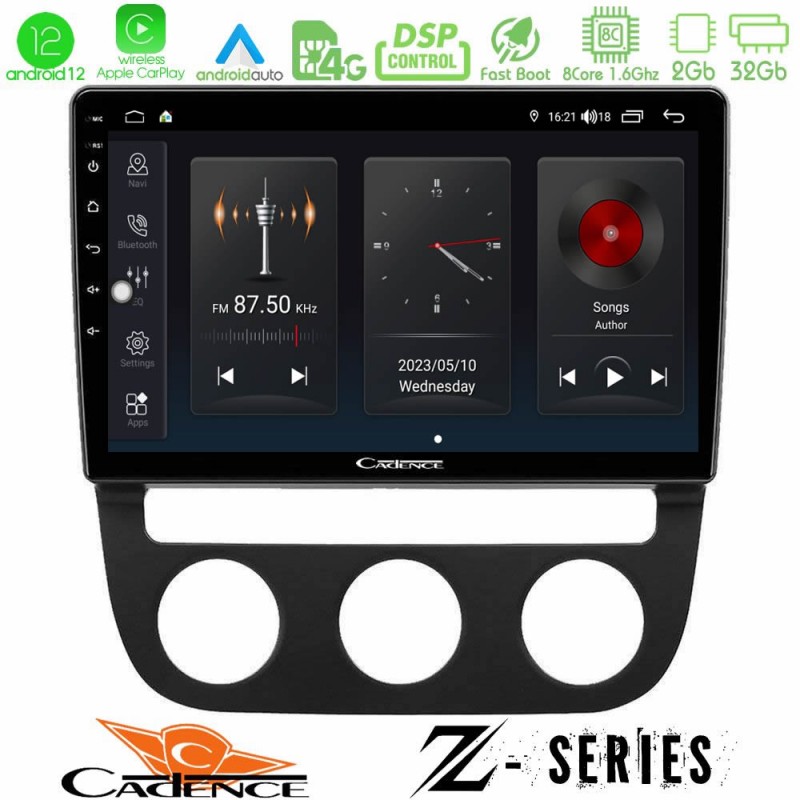 Cadence Z Series VW Jetta 8core Android12 2+32GB Navigation Multimedia Tablet 10