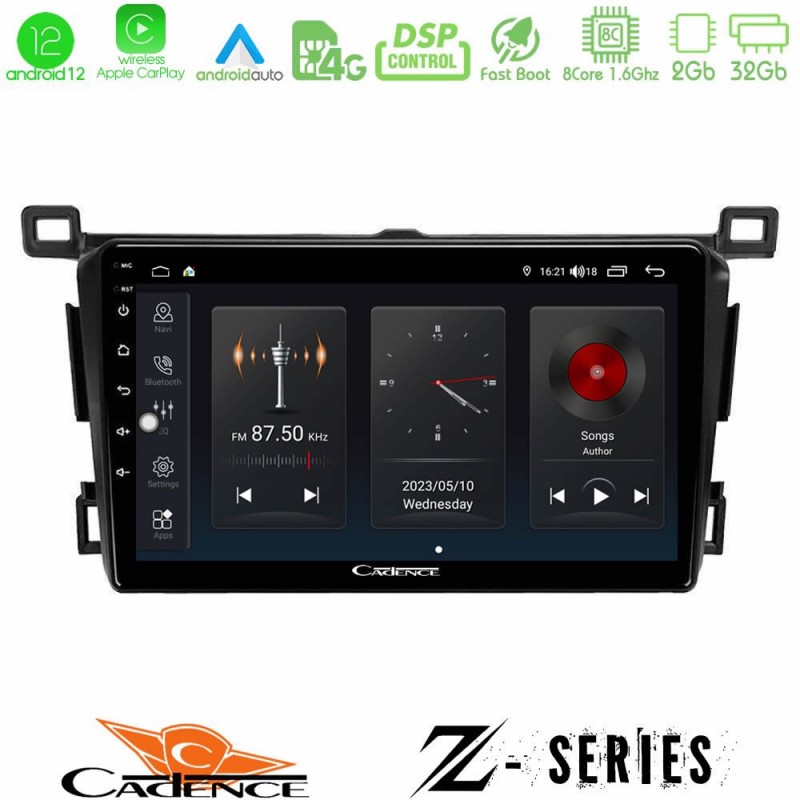 Cadence Z Series Toyota RAV4 2013-2018 8core Android12 2+32GB Navigation Multimedia Tablet 9