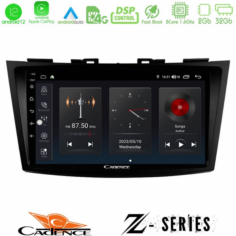 Cadence Z Series Suzuki Swift 2011-2016 8core Android12 2+32GB Navigation Multimedia Tablet 9