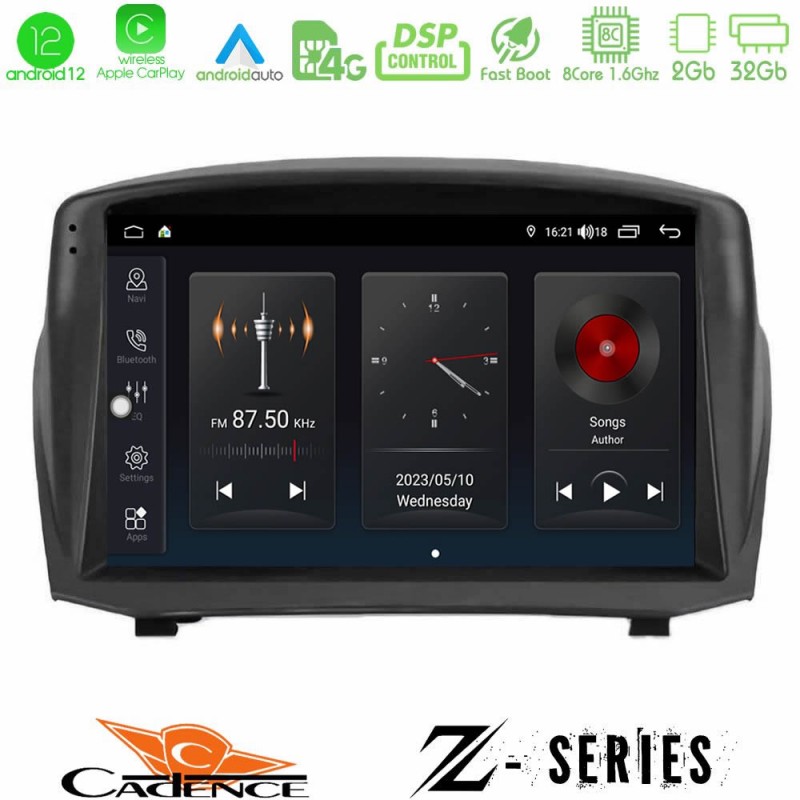 Cadence Z Series Ford Fiesta 2008-2016 8core Android12 2+32GB Navigation Multimedia Tablet 9