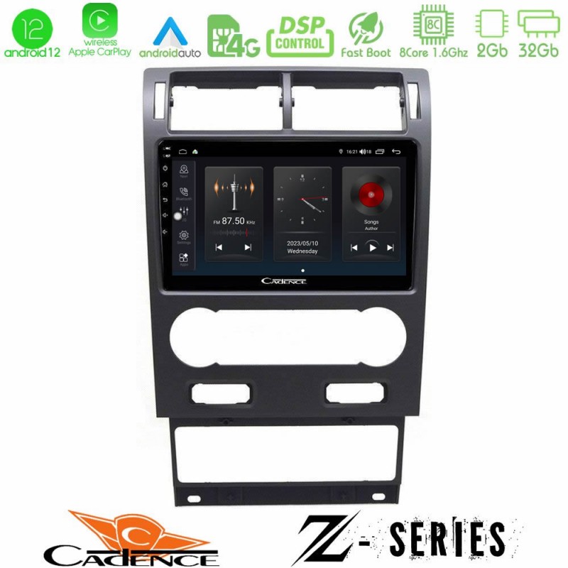 Cadence Z Series Ford Mondeo 2004-2007 8core Android12 2+32GB Navigation Multimedia Tablet 9