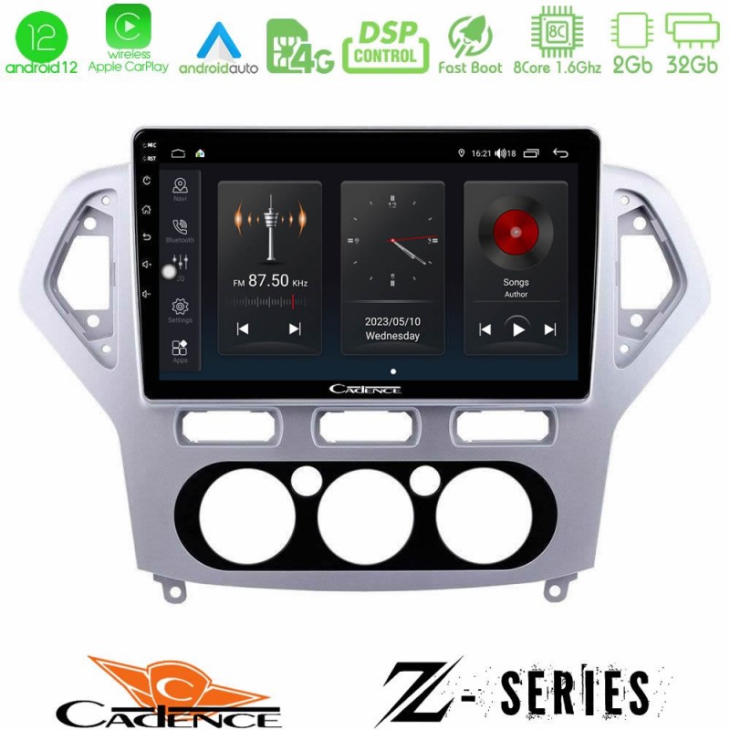 Cadence Z Series Ford Mondeo 2007-2010 Manual A/C 8core Android12 2+32GB Navigation Multimedia Tablet 10