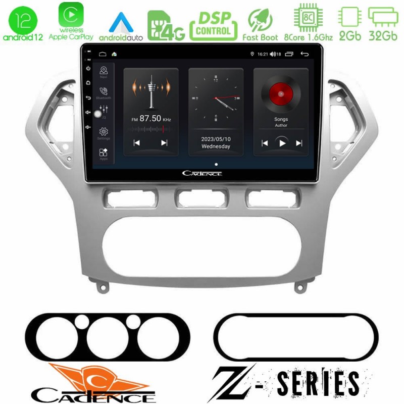 Cadence Z Series Ford Mondeo 2007-2010 AUTO A/C 8core Android12 2+32GB Navigation Multimedia Tablet 10