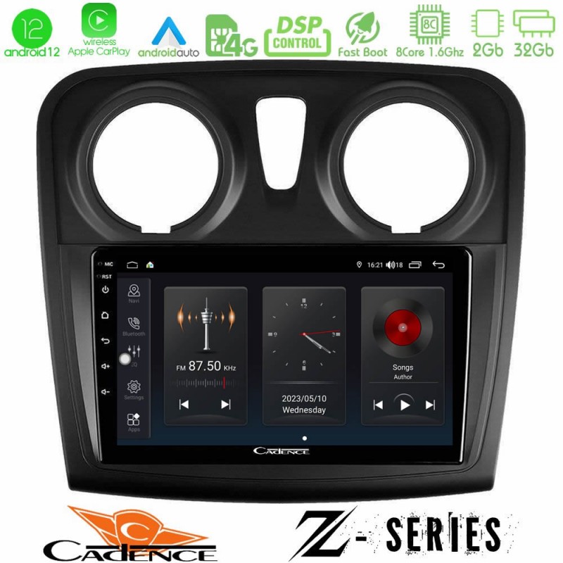 Cadence Z Series Dacia Sandero 2014-2020 8core Android12 2+32GB Navigation Multimedia Tablet 9