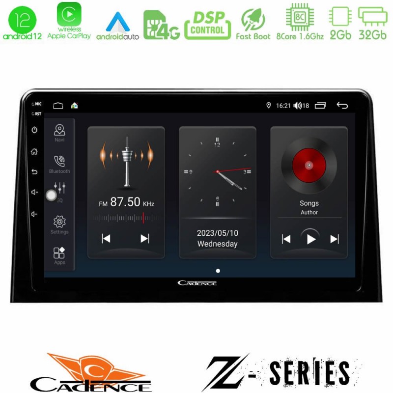 Cadence Z Series Peugeot Partner / Citroën Berlingo 2020-&gt; 8Core Android12 2+32GB Navigation Multimedia Tablet 10