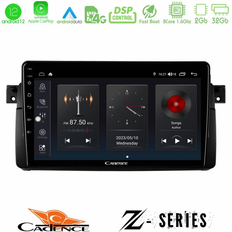 Cadence Z Series BMW E46 8core Android12 2+32GB Navigation Multimedia Tablet 9