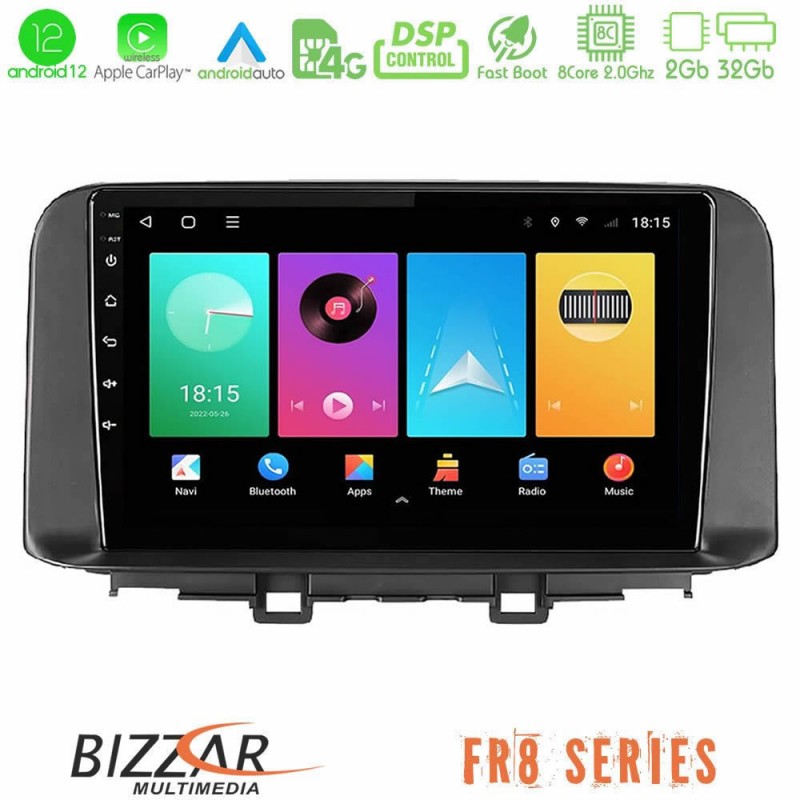 Bizzar FR8 Series Hyundai Kona 2018-2023 8core Android13 2+32GB Navigation Multimedia Tablet 9