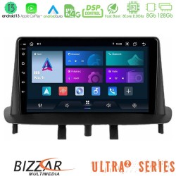 Bizzar Ultra Series Renault Megane 3 2009-2013 8Core Android13 8+128GB Navigation Multimedia Tablet 9