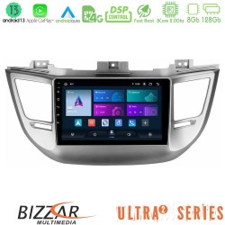 Bizzar Ultra Series Hyundai Tucson 2015-2018 8Core Android13 8+128GB Navigation Multimedia Tablet 9