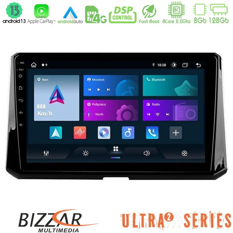 Bizzar Ultra Series Toyota Corolla 2019-2022 8core Android13 8+128GB Navigation Multimedia Tablet 10