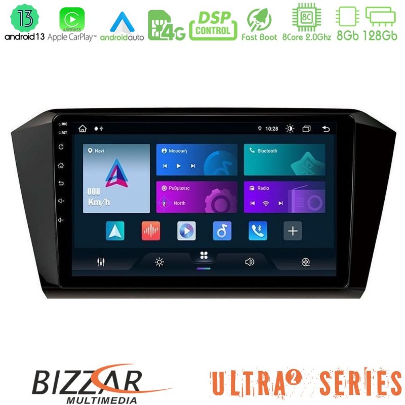 Bizzar Ultra Series VW Passat 8core Android13 8+128GB Navigation Multimedia Tablet 10