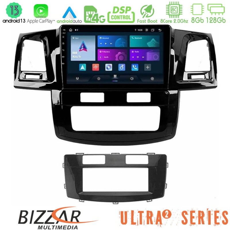 Bizzar Ultra Series Toyota Hilux 2007-2011 8core Android13 8+128GB Navigation Multimedia Tablet 9