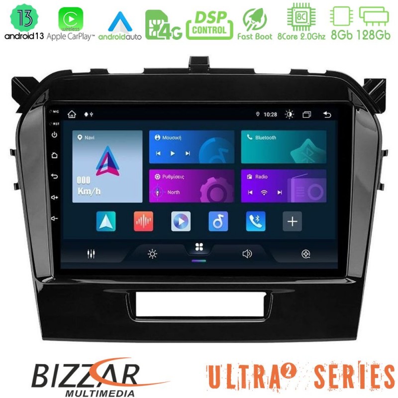 Bizzar Ultra Series Suzuki Vitara 2015-2021 8core Android13 8+128GB Navigation Multimedia Tablet 9