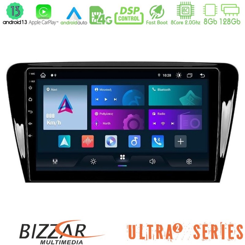 Bizzar Ultra Series Skoda Octavia 7 8core Android13 8+128GB Navigation Multimedia Tablet 10