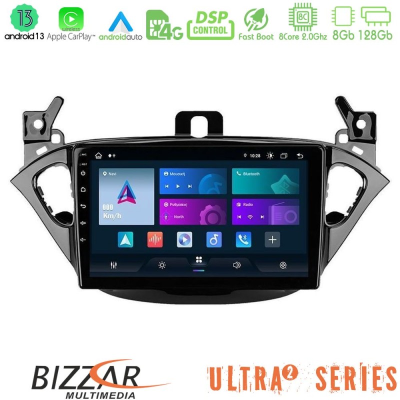 Bizzar Ultra Series Opel Corsa E/Adam 8core Android13 8+128GB Navigation Multimedia Tablet 9