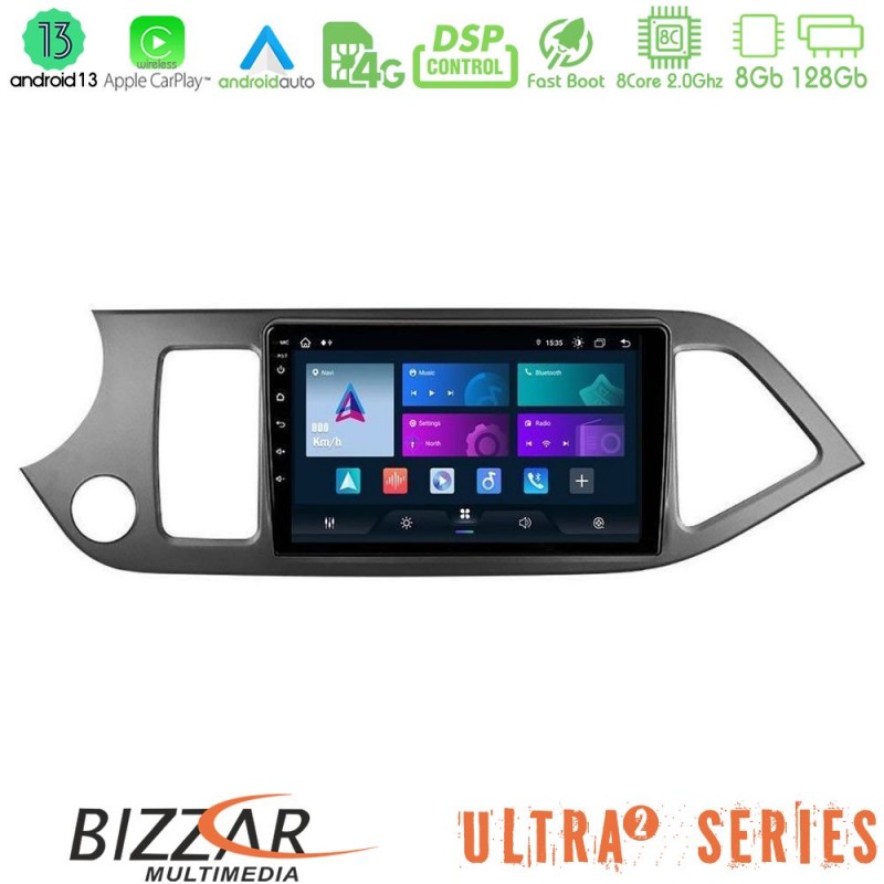 Bizzar Ultra Series Kia Picanto 8core Android13 8+128GB Navigation Multimedia Tablet 9