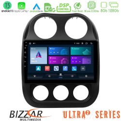 Bizzar Ultra Series Jeep Compass 2010-2016 8core Android13 8+128GB Navigation Multimedia Tablet 10