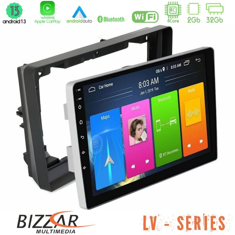 Bizzar LV Series Peugeot 308 2013-2020 4core Android 13 2+32GB Navigation Multimedia Tablet 9