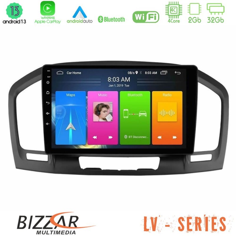 Bizzar LV Series Opel Insignia 2008-2013 4core Android 13 2+32GB Navigation Multimedia Tablet 9