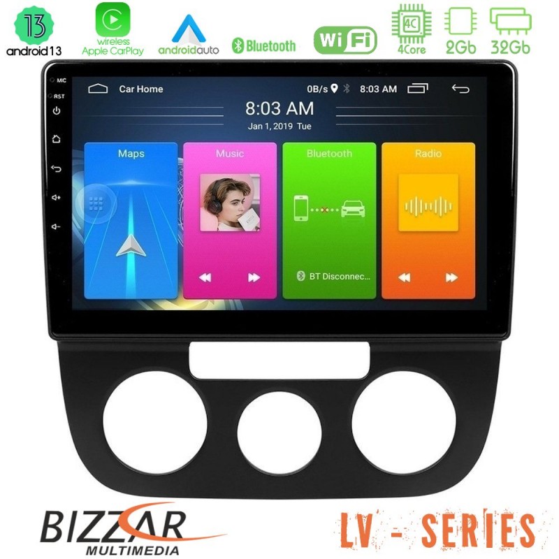 Bizzar LV Series VW Jetta 4Core Android 13 2+32GB Navigation Multimedia Tablet 10