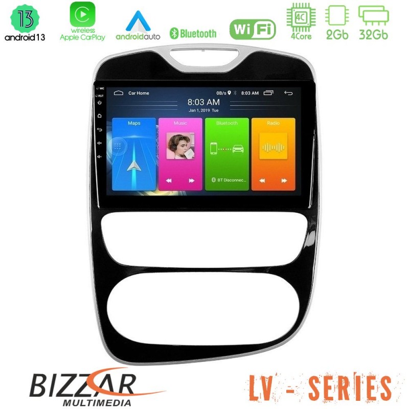 Bizzar LV Series Renault Clio 2016-2019 4Core Android 13 2+32GB Navigation Multimedia Tablet 10