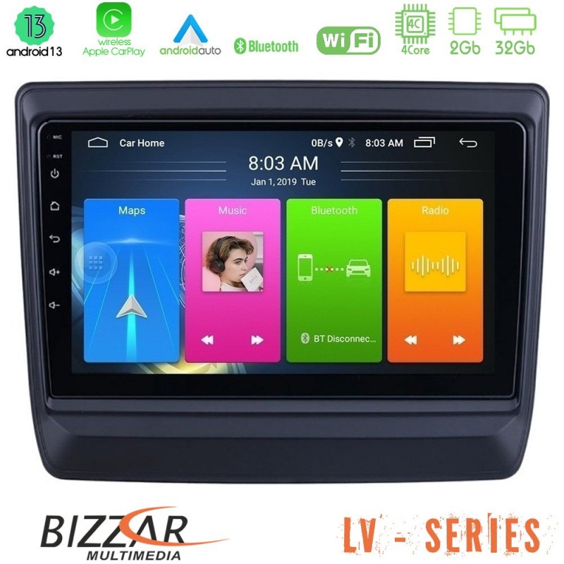 Bizzar LV Series Isuzu D-MAX 2020-2023 4Core Android 13 2+32GB Navigation Multimedia Tablet 9