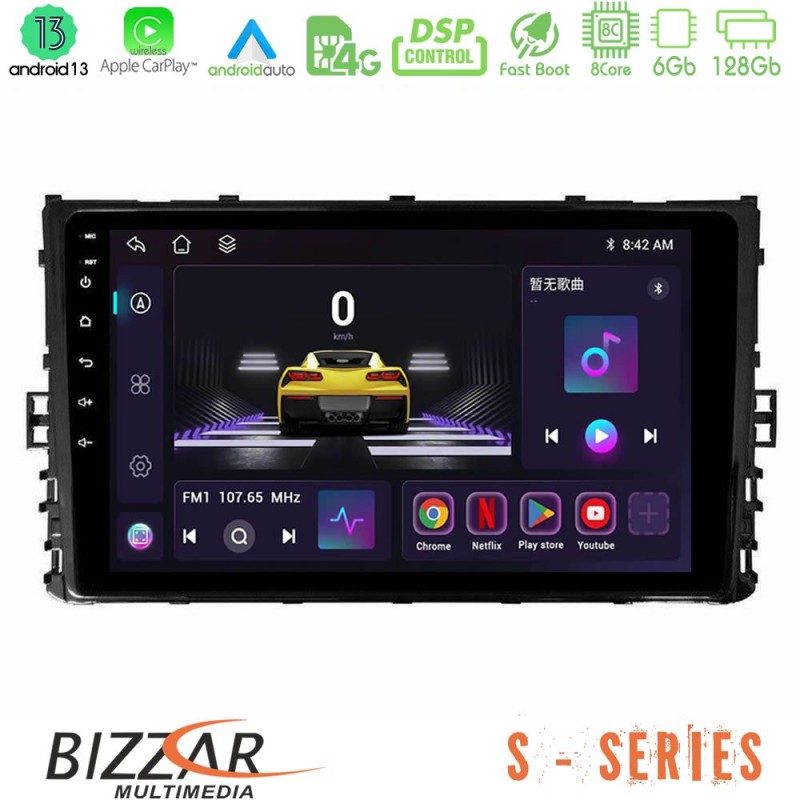 Bizzar S Series VW MQB 2017-&gt; 8core Android13 6+128GB Navigation Multimedia Tablet 9